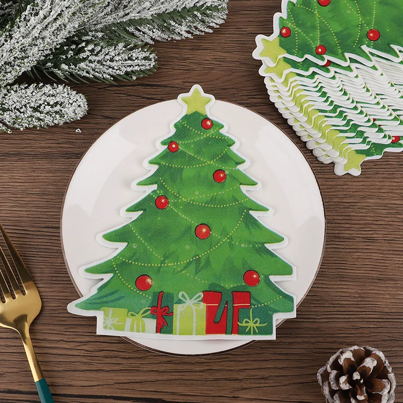 Serviettes en papier jetables de noël 20 pièces – Image 3