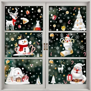 Autocollants de fenêtre de Noël en PVC