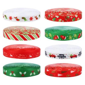 Ruban de noël en Polyester imprimé