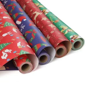 Rouleau de papier d'emballage de noël