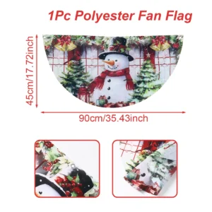 Bannière de drapeau en forme d'éventail de noël