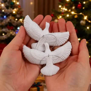 Alternative view of Boule de Noël en forme de colombe