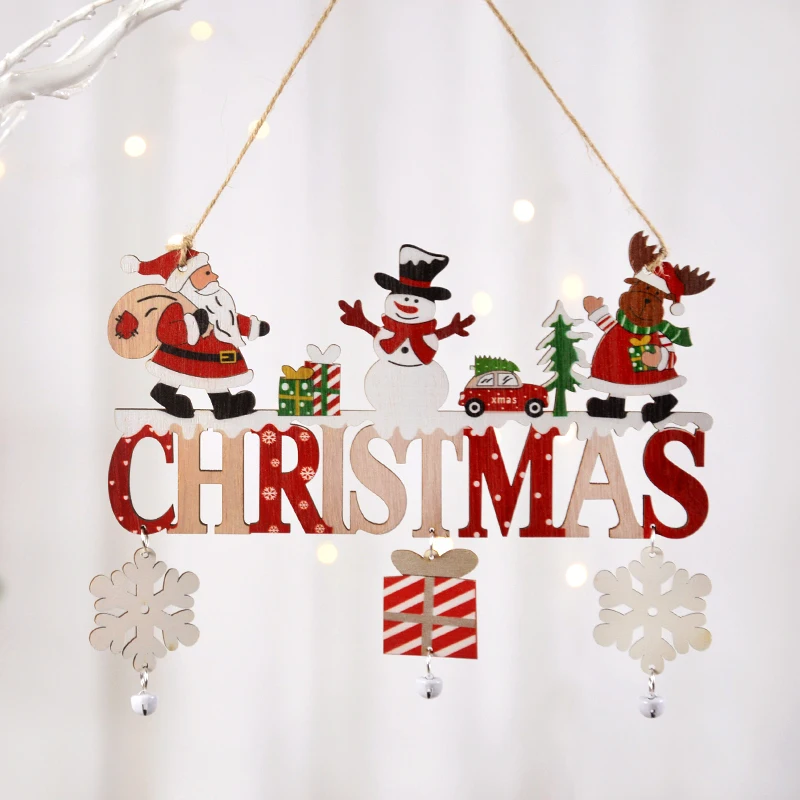 Décoration de Noël à suspendre en bois – Image 4