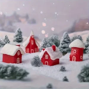 Petite maison de neige en résine