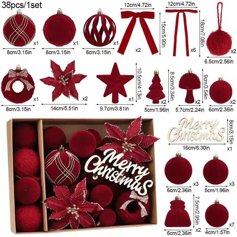 Boules de noël en velours – Image 3