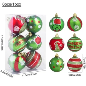 Boules de noël rouge & vert