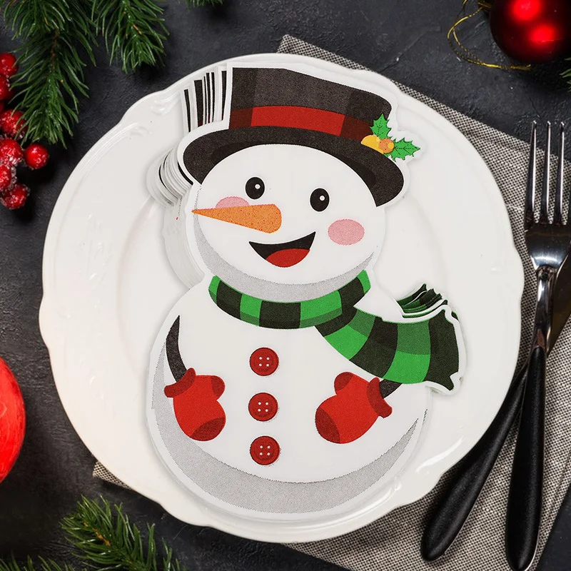 Serviettes en papier jetables de noël 20 pièces – Image 8