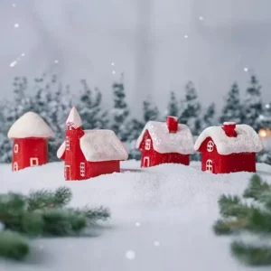 Alternative view of Petite maison de neige en résine
