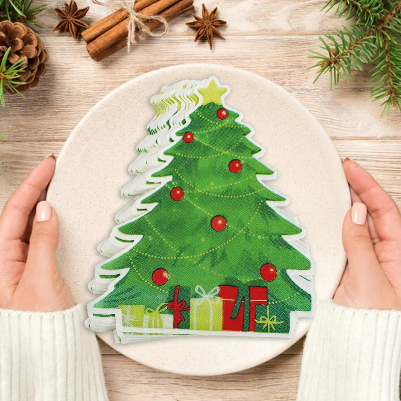 Serviettes en papier jetables de noël 20 pièces – Image 5