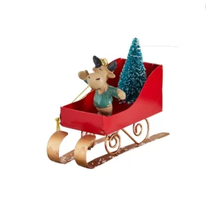 Décorations de traîneau en fer de noël