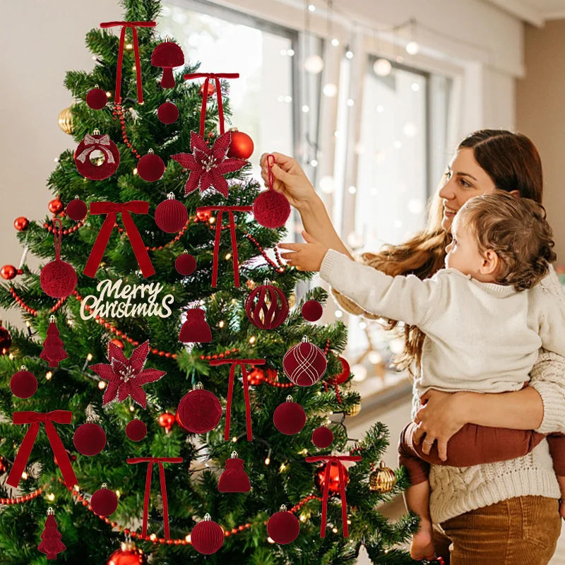 Boules de noël en velours – Image 8