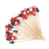 Brochettes de noël jetables en bambou