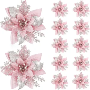 Fleurs Artificielles à Paillettes 5 Pièces