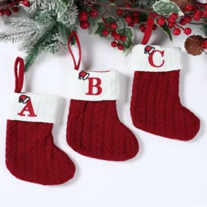 Alternative view of Chaussettes de Noël avec initiales