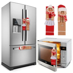 Couvre-poignée de réfrigérateur de noël