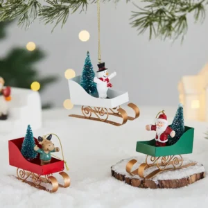 Alternative view of Décorations de traîneau en fer de noël