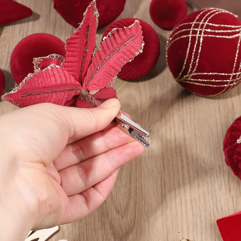 Boules de noël en velours – Image 6