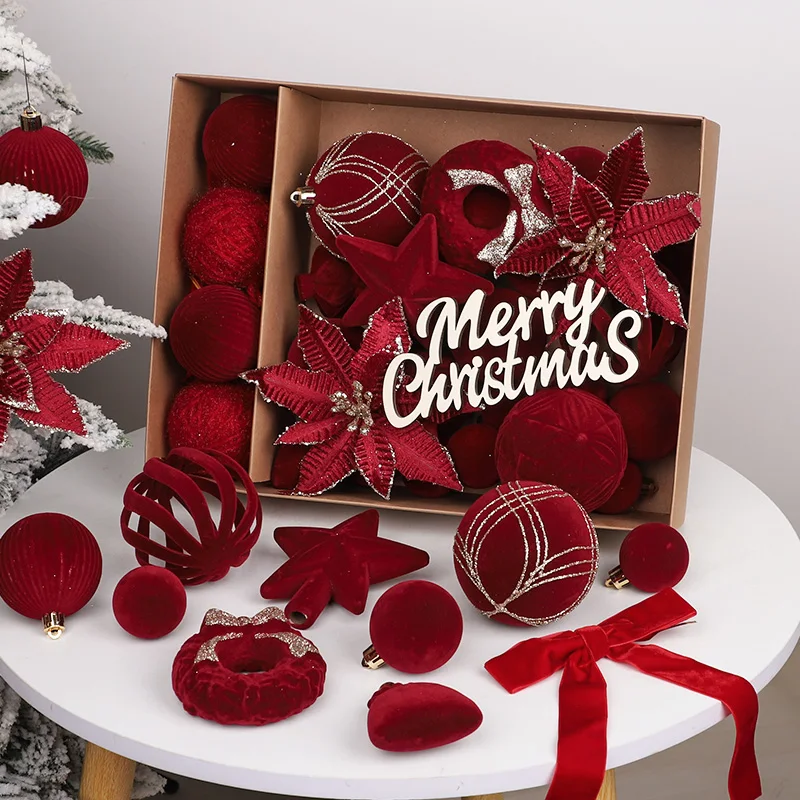 Boules de noël en velours – Image 5