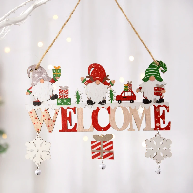 Décoration de Noël à suspendre en bois – Image 2